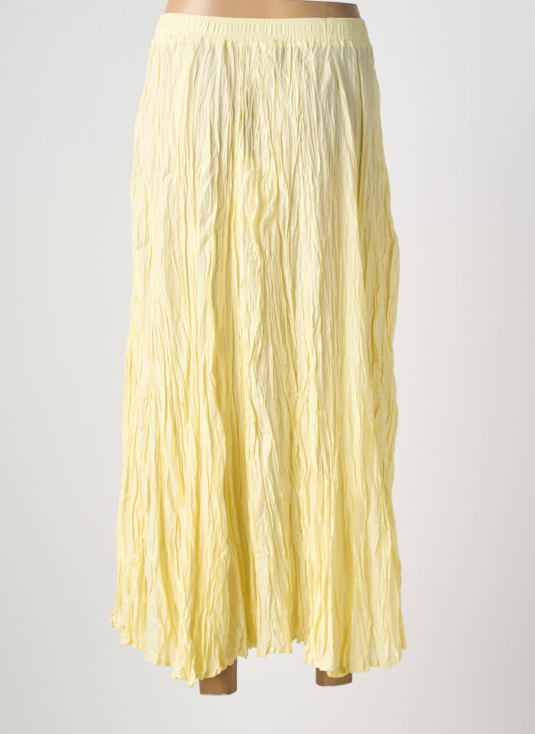 Jupe longue coupe fluide jaune COUTUREVE femme