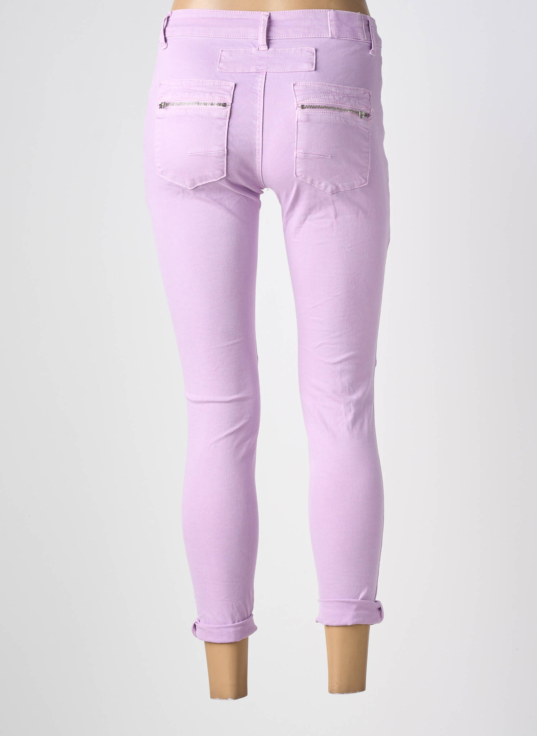 Jeans skinny taille normale taille normale violet MELLY & CO femme