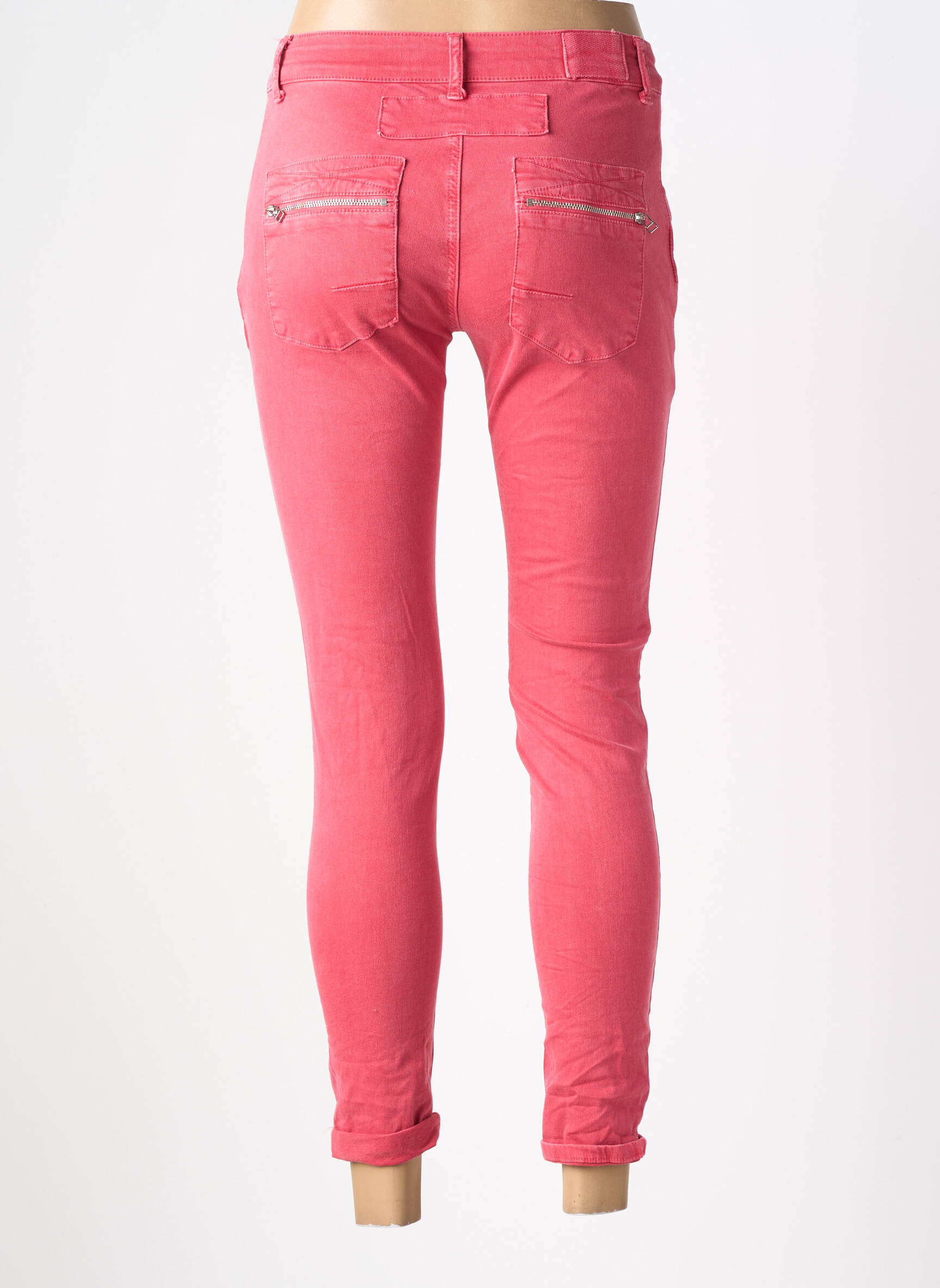 Jeans skinny taille normale taille normale rose MELLY & CO femme