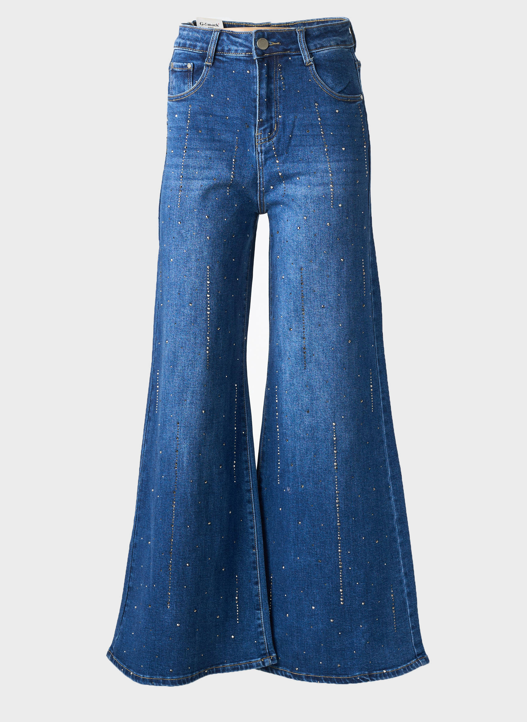 Jean coupe flare stretch taille haute bleu G-SMACK femme