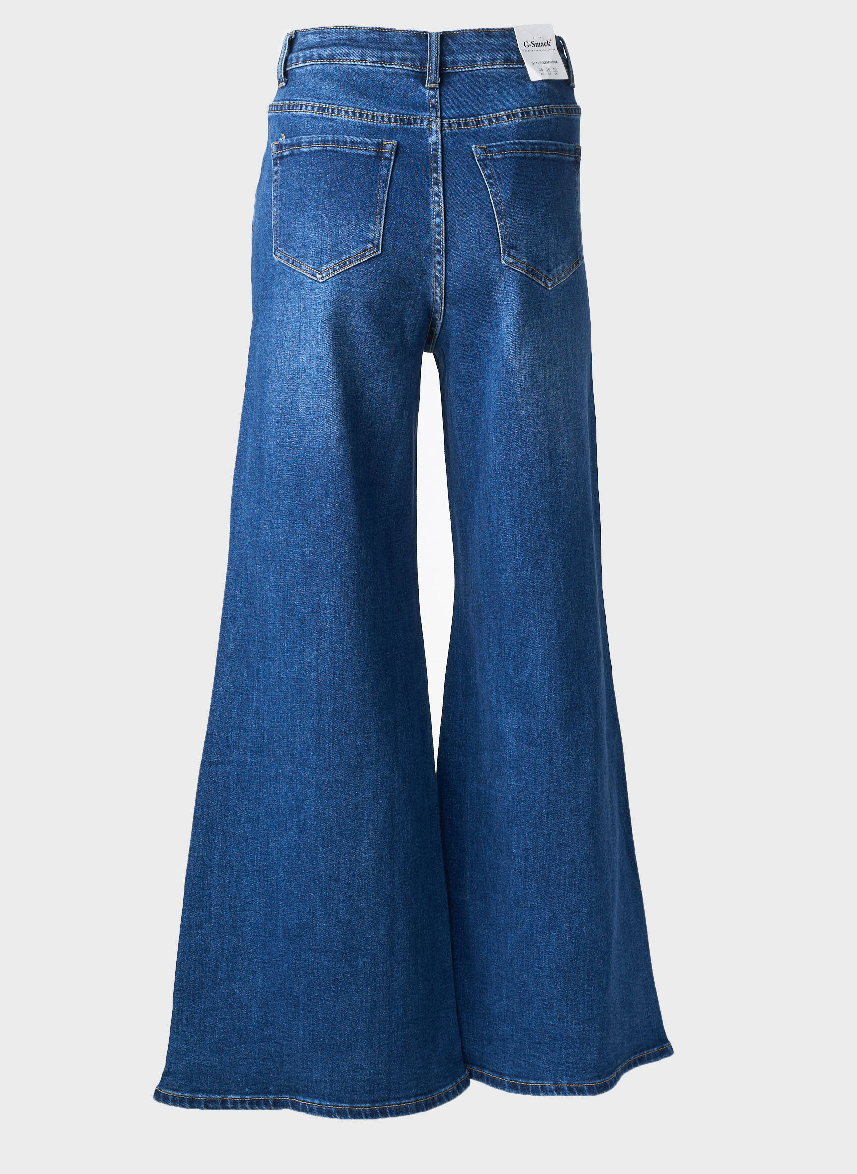 Jean coupe flare stretch taille haute bleu G-SMACK femme
