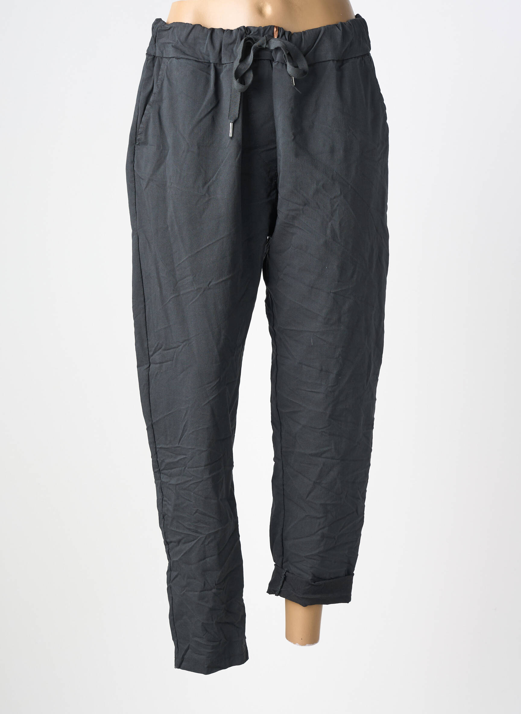 Jogging poches taille normale gris MINA ROSA femme