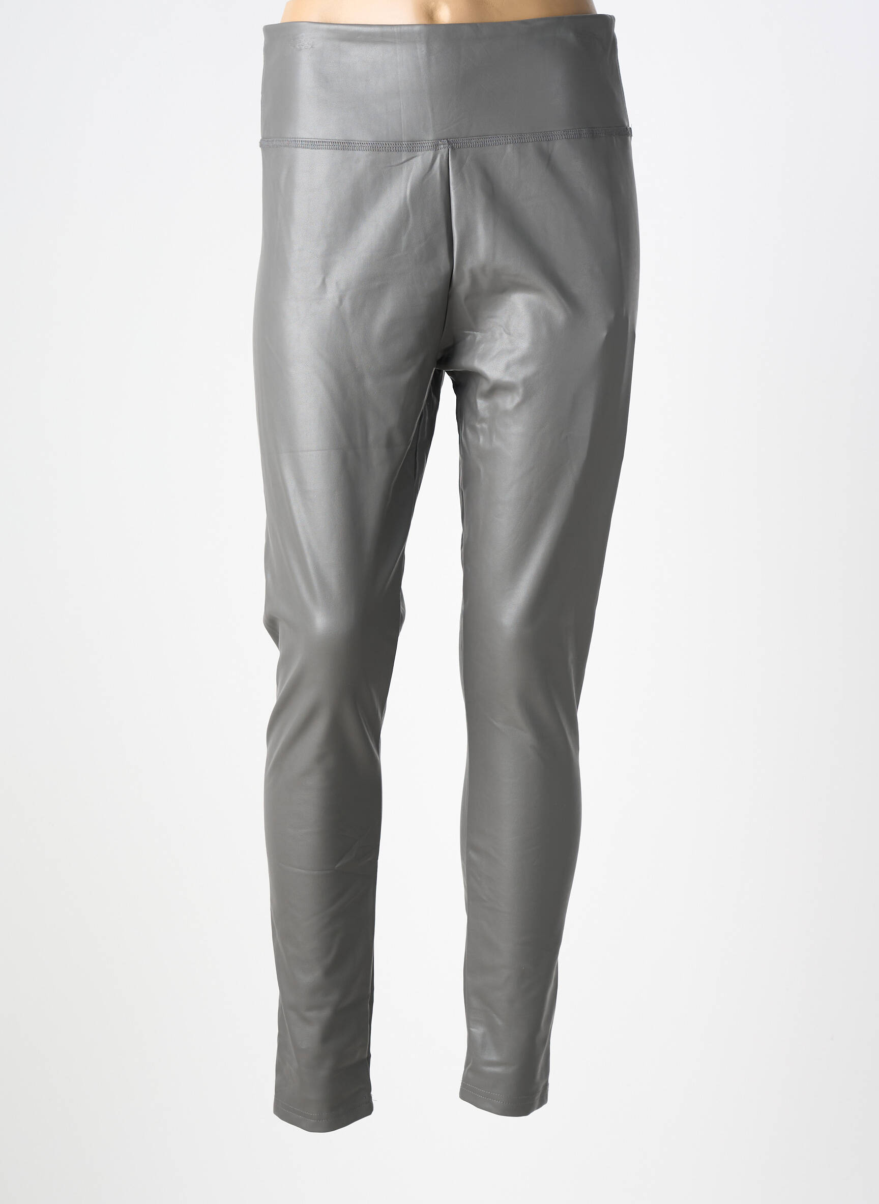 Legging tissage simili-cuir taille normale gris PANT'S femme