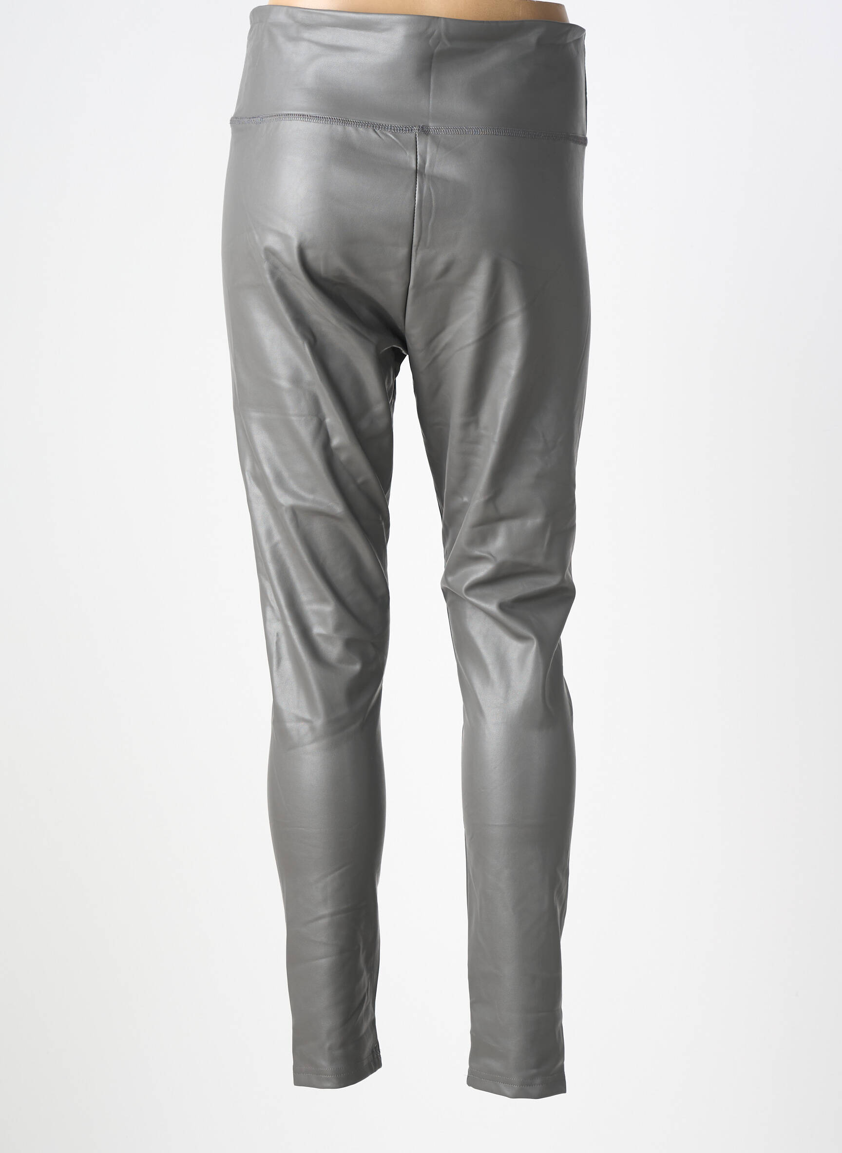 Legging tissage simili-cuir taille normale gris PANT'S femme
