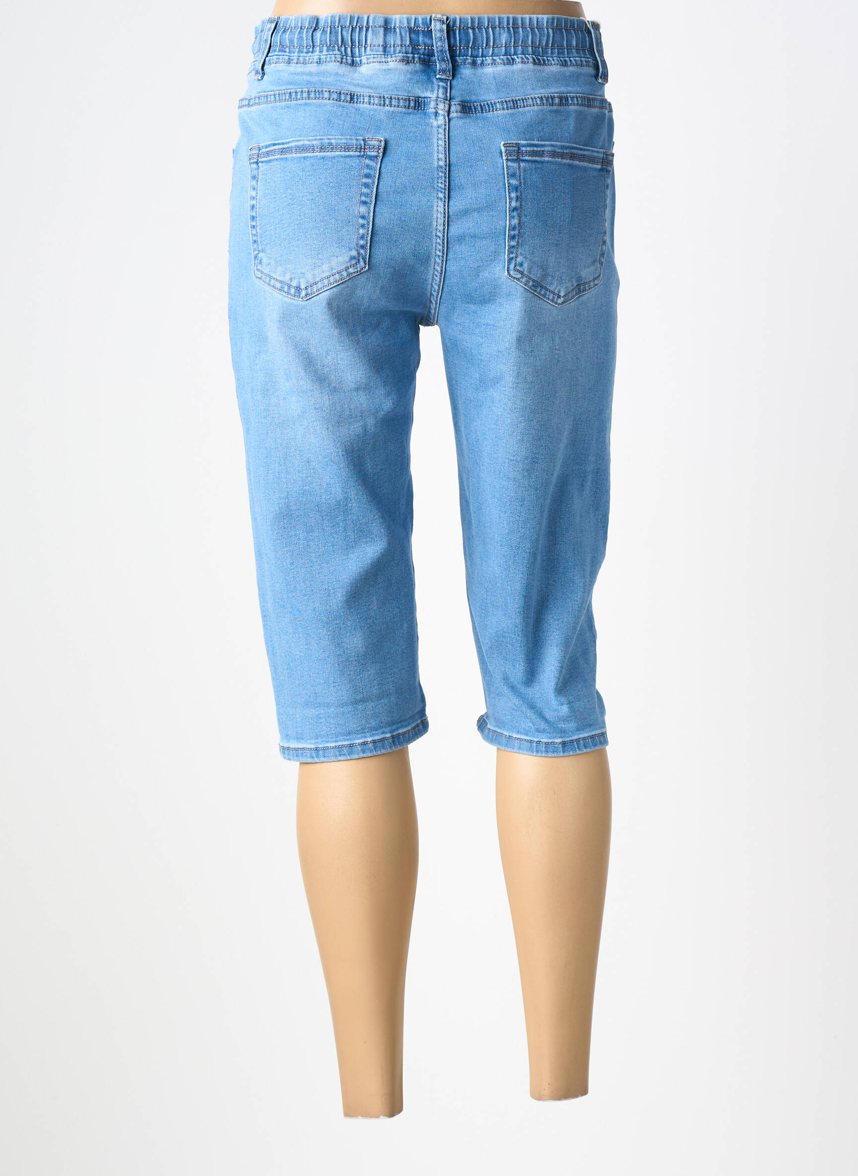 Corsaire délavé taille normale bleu G-SMACK femme