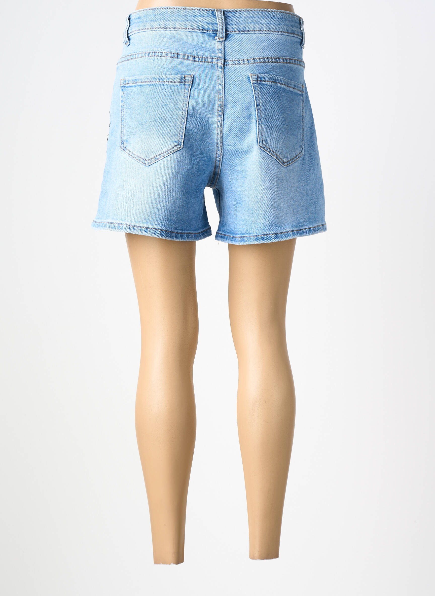 Short tissage denim taille normale bleu G-SMACK femme