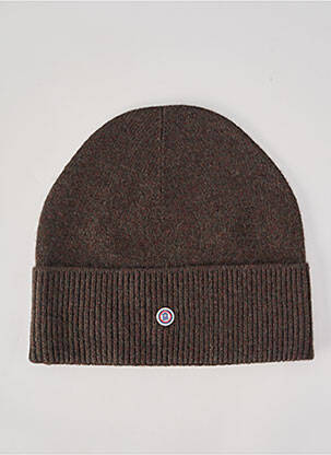 Bonnet maille fine marron SERGE BLANCO homme