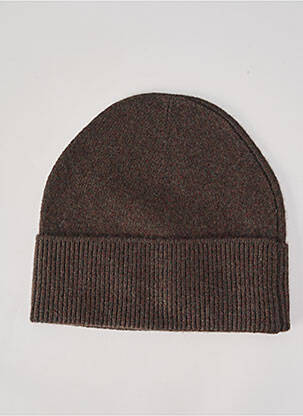 Bonnet maille fine marron SERGE BLANCO homme