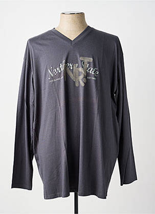 T-shirt stretch manches longues gris ALLSIZE homme