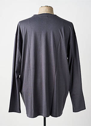 T-shirt stretch manches longues gris ALLSIZE homme