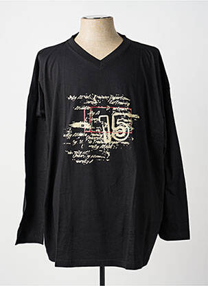 T-shirt stretch manches longues noir ALLSIZE homme