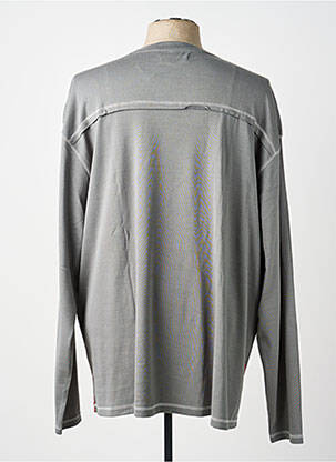 T-shirt stretch manches longues gris ALLSIZE homme