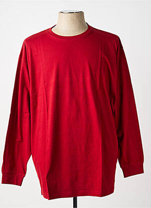 T-shirt stretch manches longues rouge ENZO LORENZO homme