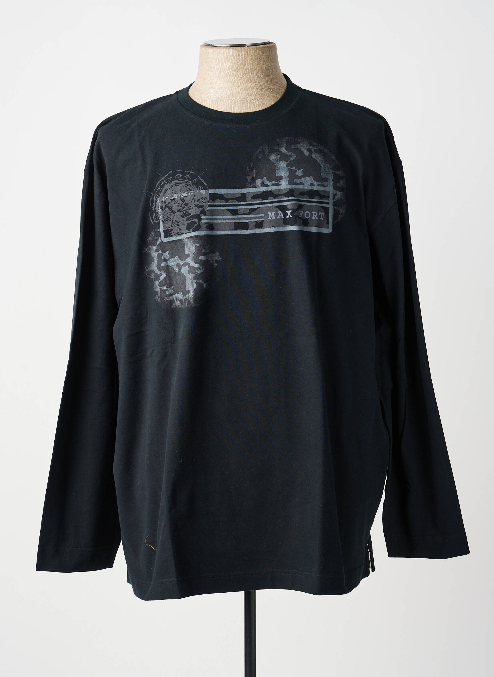T-shirt stretch manches longues noir MAXFORT homme
