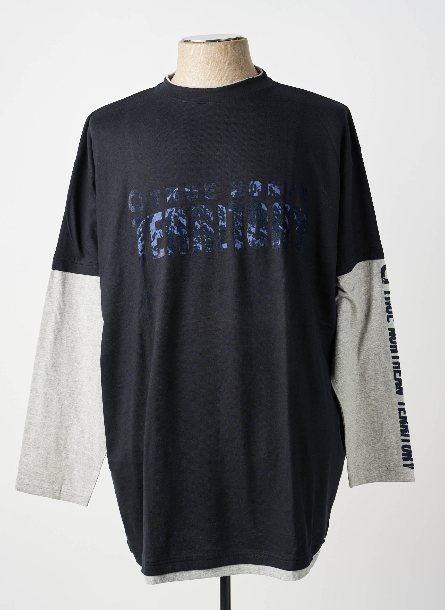T-shirt stretch manches longues noir AERO homme