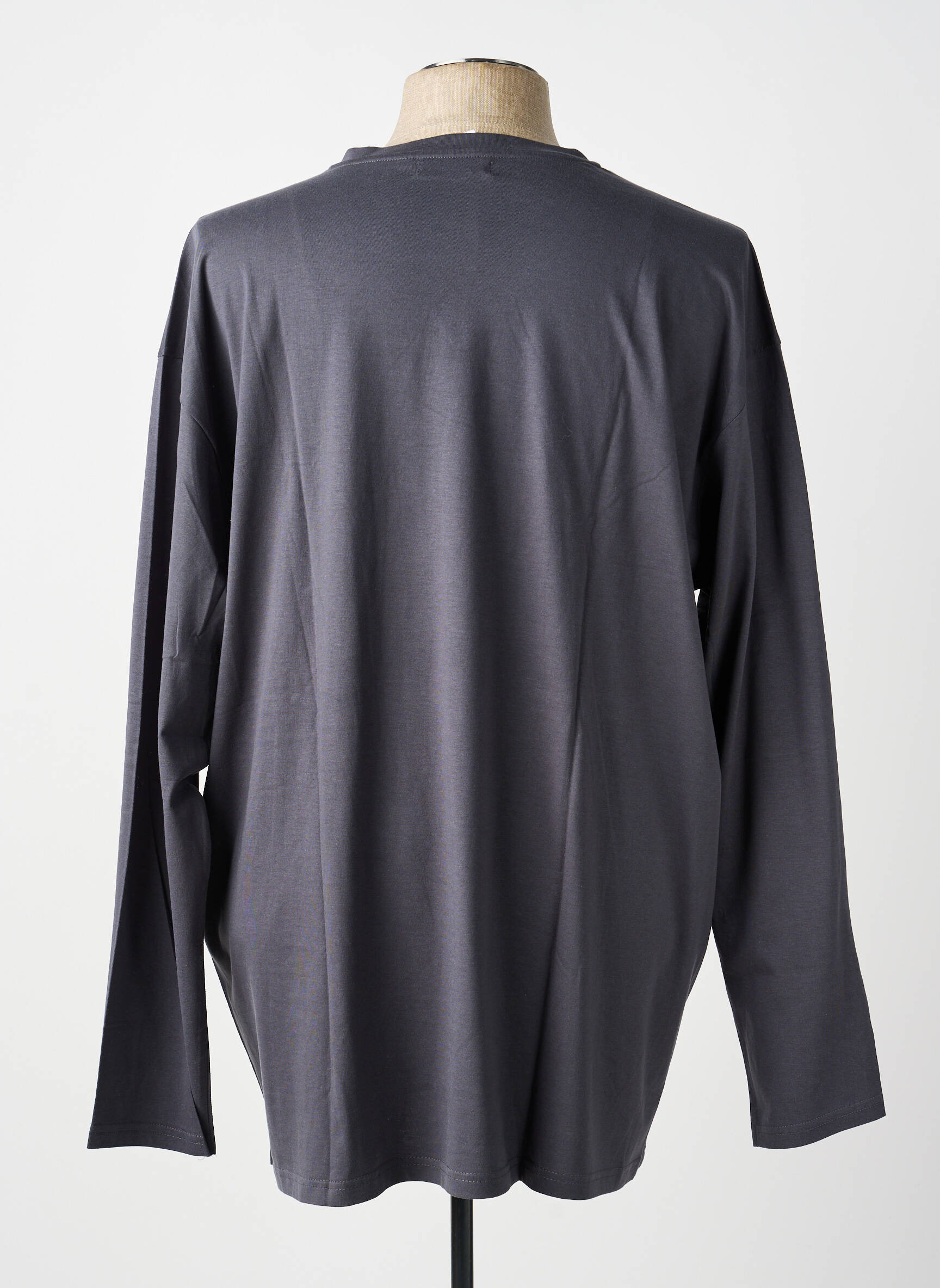 T-shirt stretch manches longues gris ALLSIZE homme