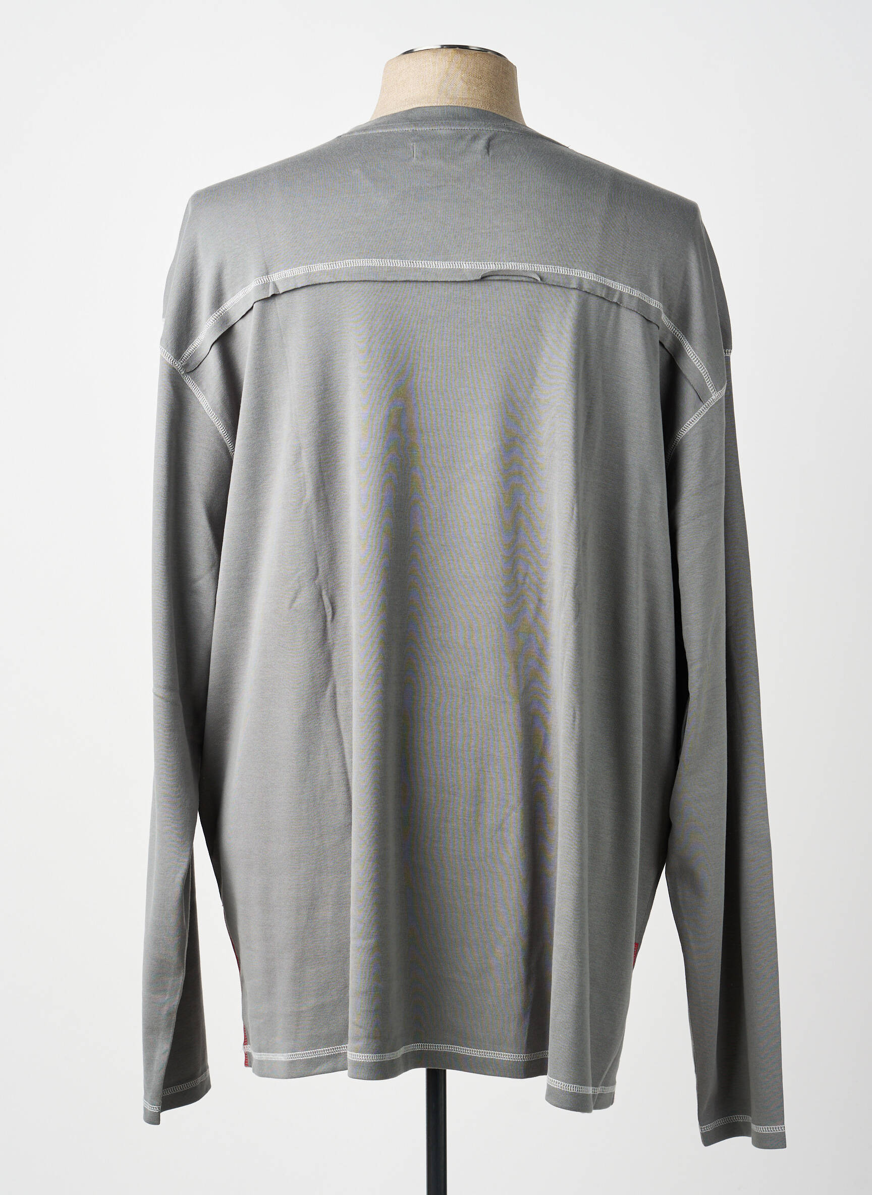 T-shirt stretch manches longues gris ALLSIZE homme