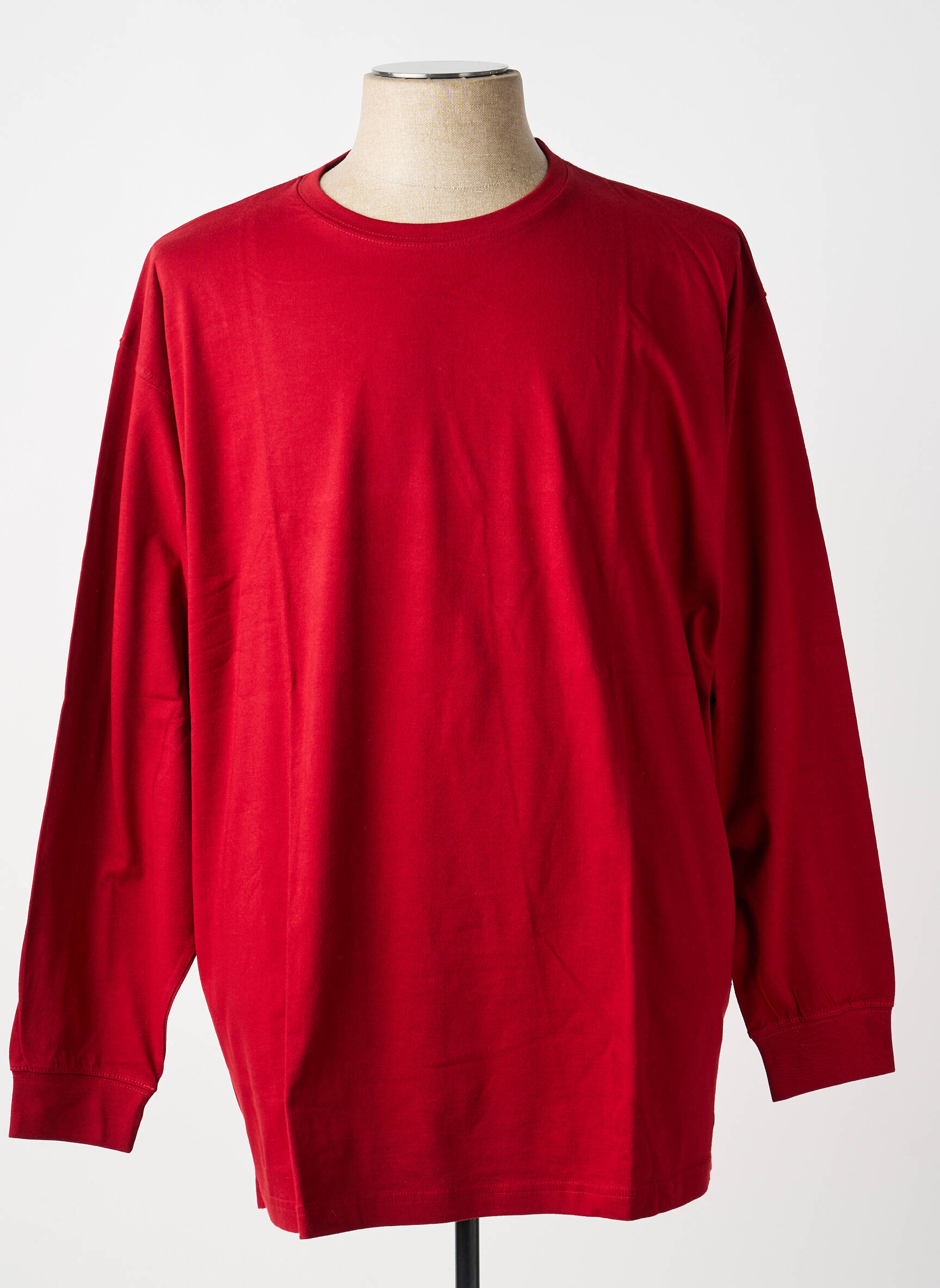 T-shirt stretch manches longues rouge ENZO LORENZO homme
