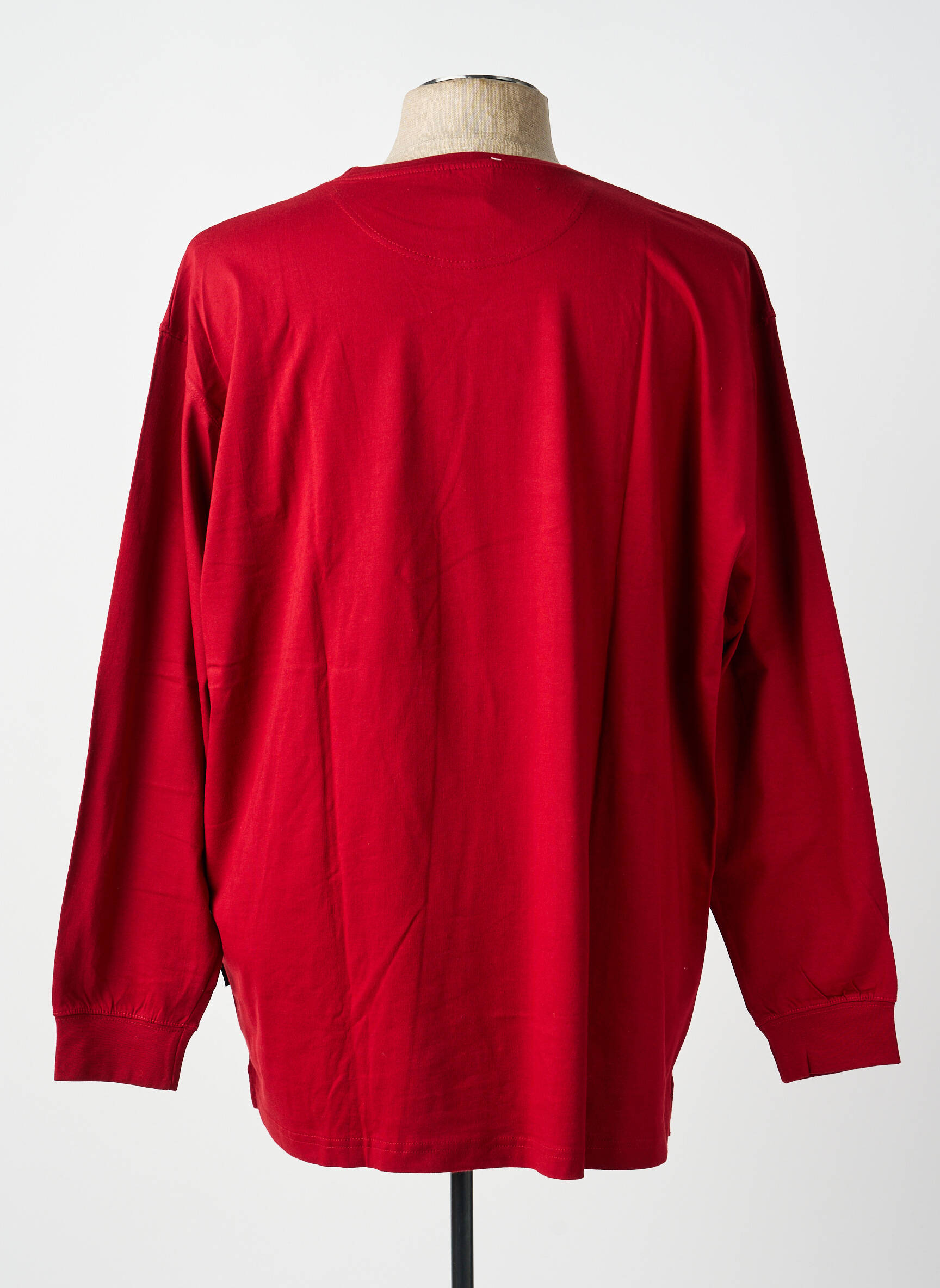 T-shirt stretch manches longues rouge ENZO LORENZO homme