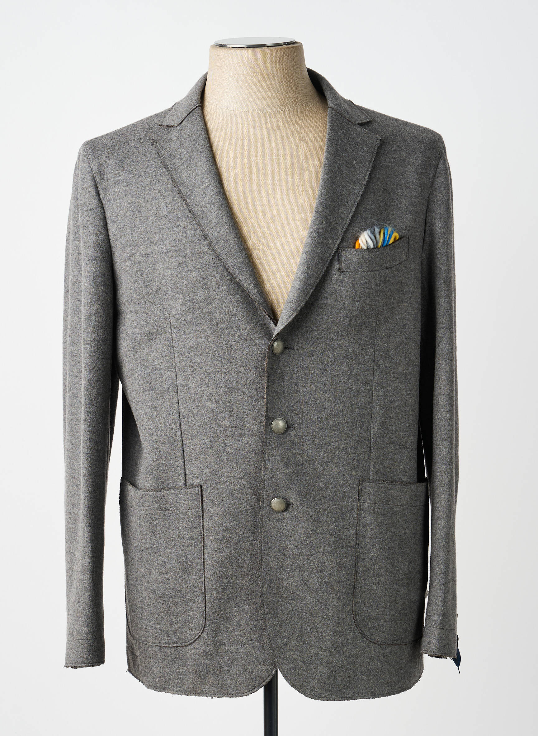 Veste chic tissage chiné gris AT.P.CO homme