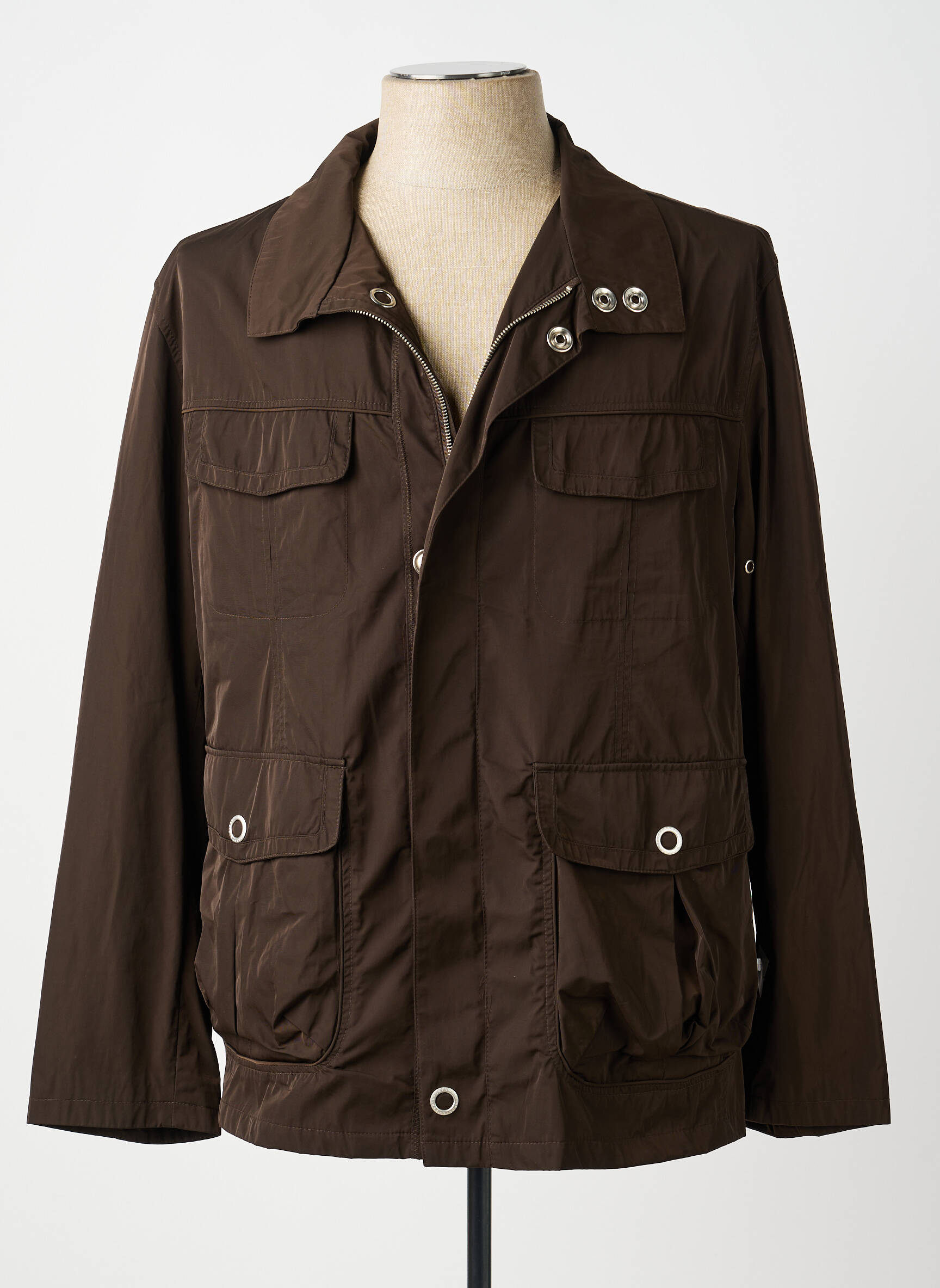 Coupe-vent poches sans capuche marron JUPITER homme