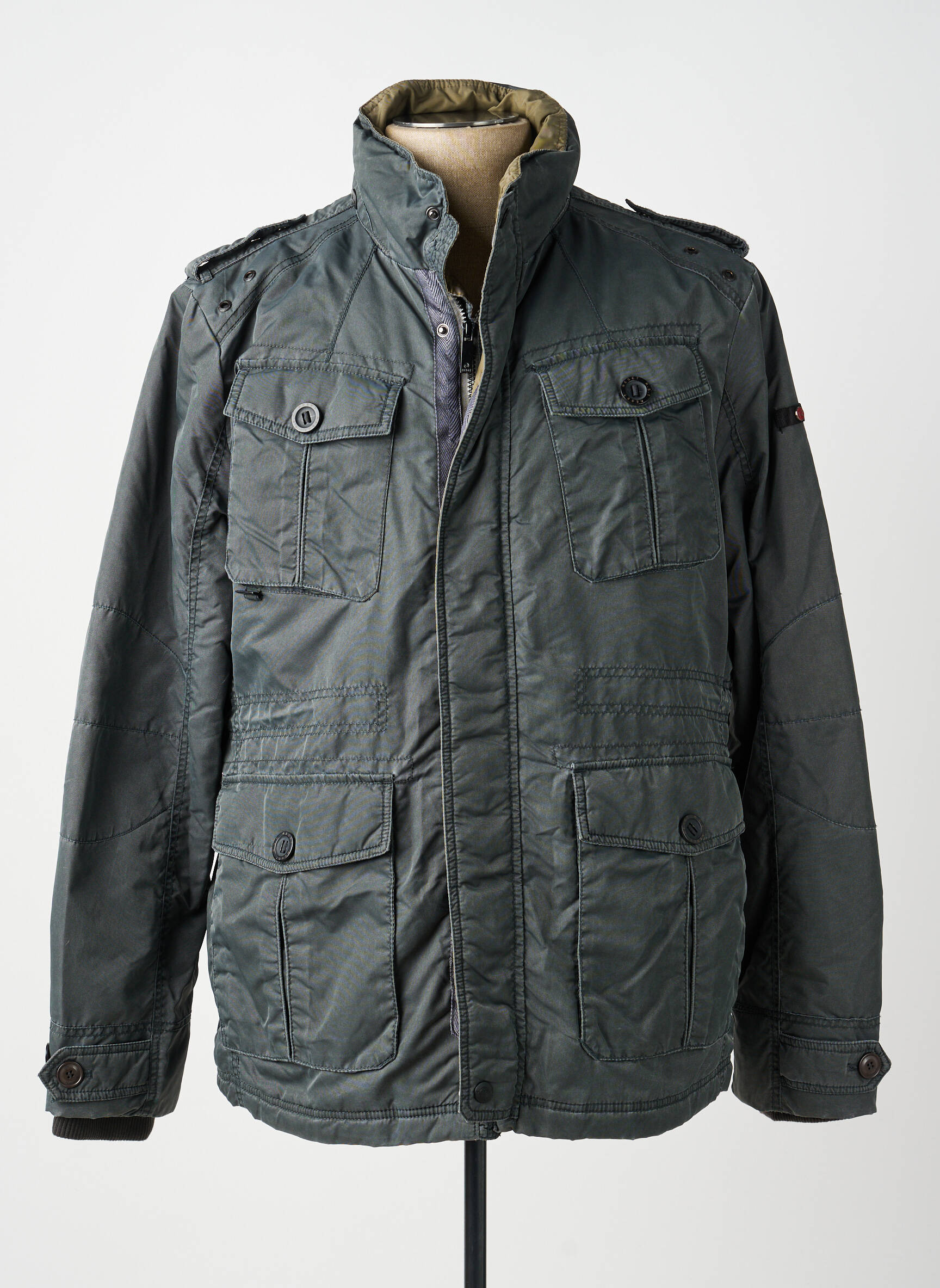Parka manches longues sans capuche gris RESET homme