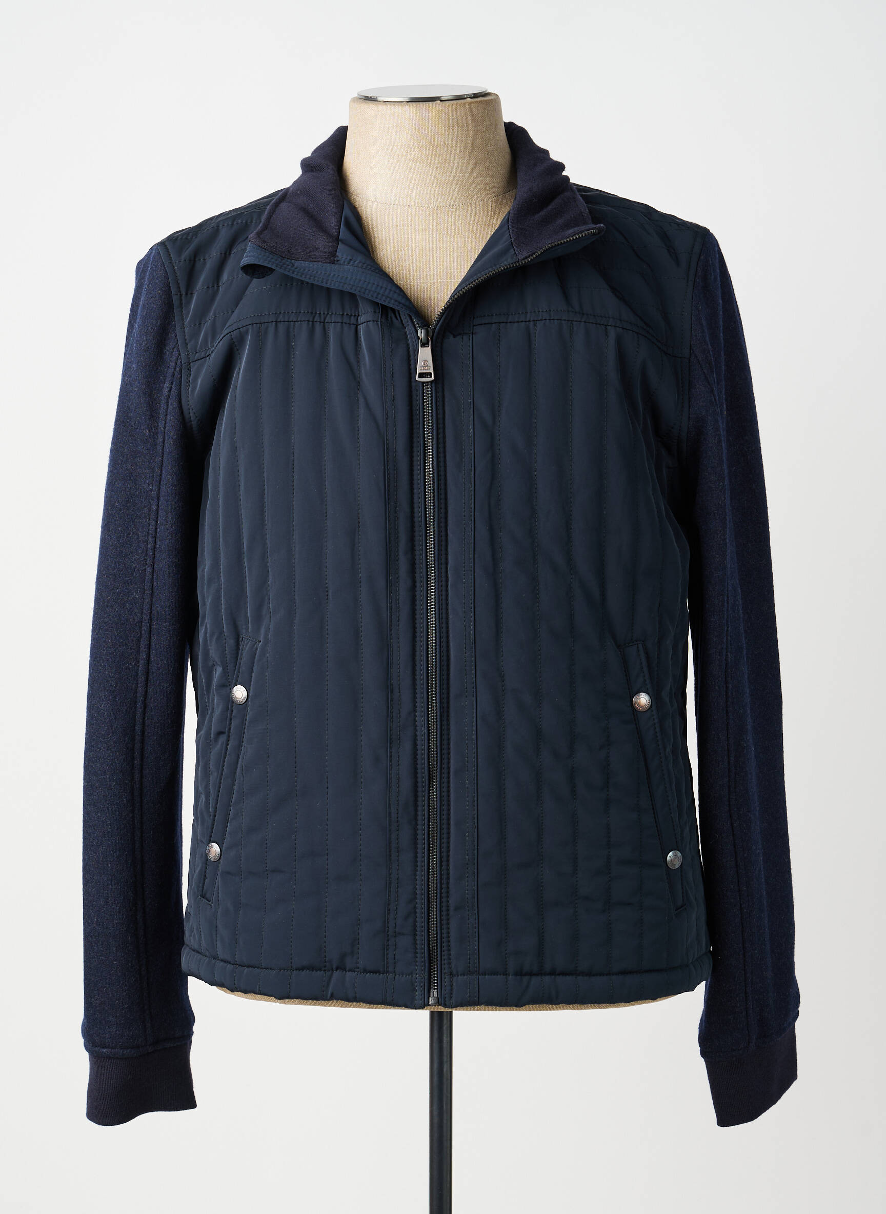 Doudoune manches longues sans capuche bleu RESET homme