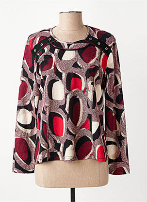 Pull coupe droite manches longues violet GUY DUBOUIS femme