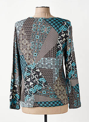 Top stretch manches longues bleu GUY DUBOUIS femme
