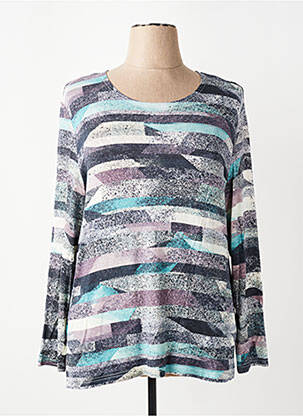 Top manches longues manches longues bleu GUY DUBOUIS femme