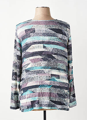 Top stretch manches longues bleu GUY DUBOUIS femme