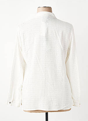 Chemisier coupe droite manches longues blanc GUY DUBOUIS femme
