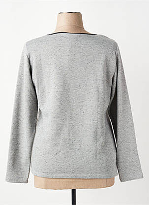 Pull coupe droite manches longues gris GUY DUBOUIS femme