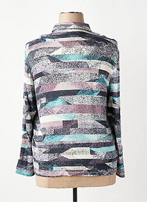 Pull coupe droite manches longues bleu GUY DUBOUIS femme