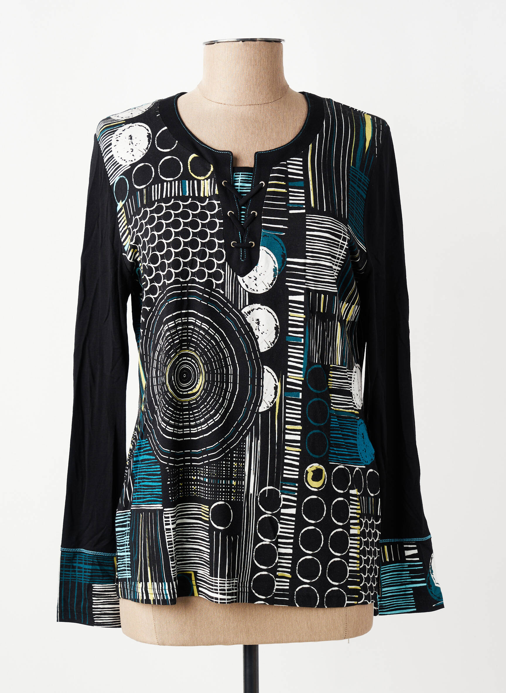 Top manches longues manches longues noir IMPULSION femme