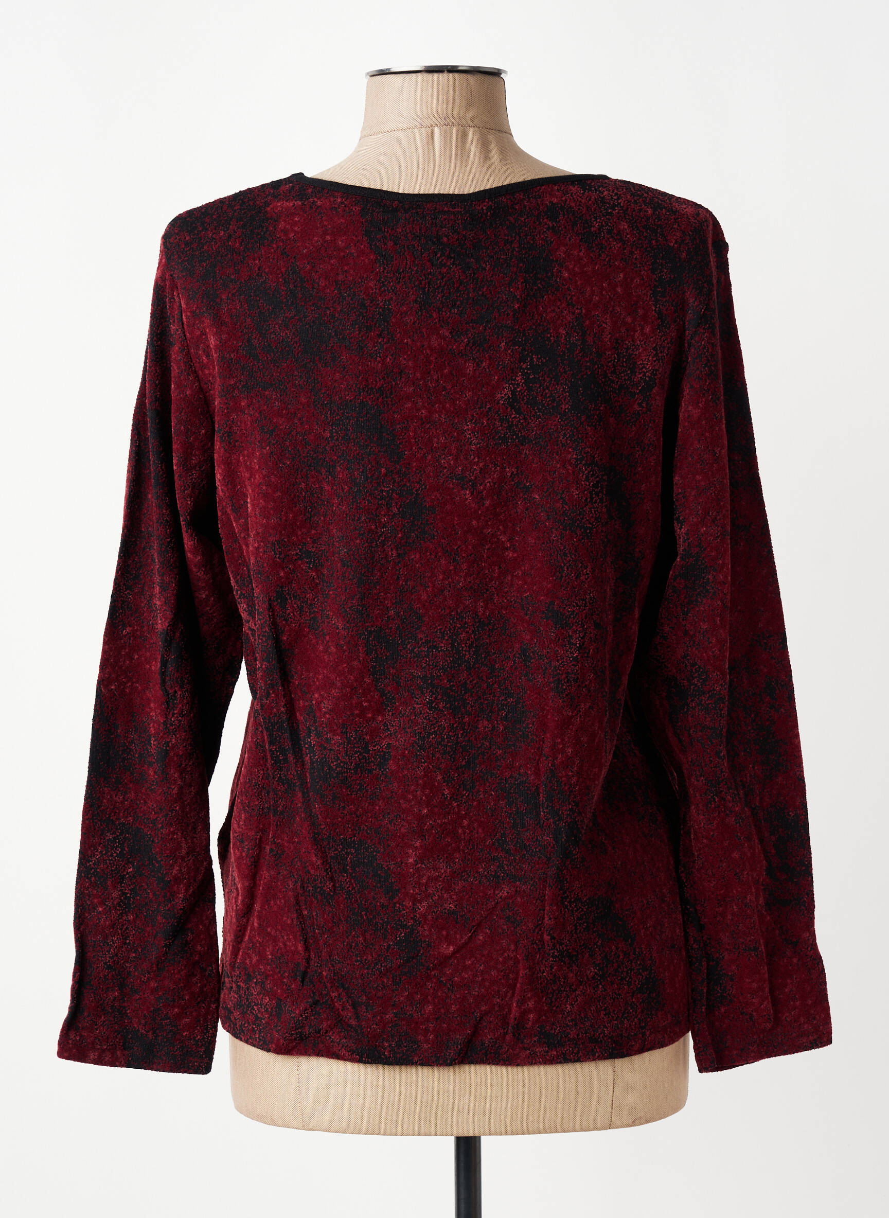 Top stretch manches longues rouge GUY DUBOUIS femme
