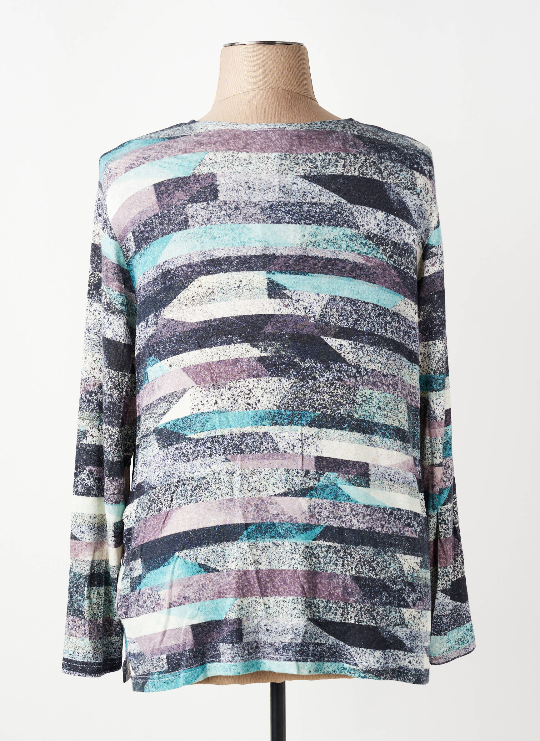 Top manches longues manches longues bleu GUY DUBOUIS femme