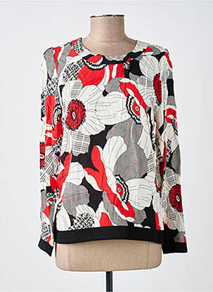 Blouse tissage popeline manches longues rouge MERI & ESCA femme