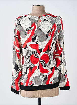 Blouse tissage popeline manches longues rouge MERI & ESCA femme