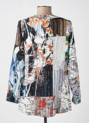 Blouse tissage popeline manches longues gris IMPULSION femme