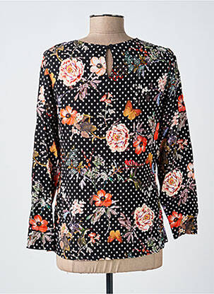 Blouse tissage popeline manches longues noir GUY DUBOUIS femme
