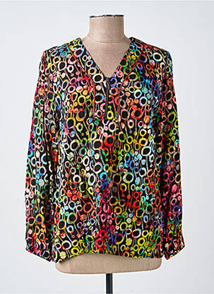 Blouse tissage popeline manches longues noir GUY DUBOUIS femme