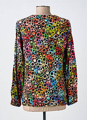 Blouse tissage popeline manches longues noir GUY DUBOUIS femme