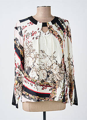 Blouse tissage popeline manches longues beige GUY DUBOUIS femme