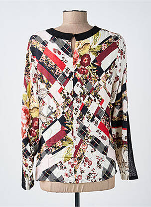 Blouse tissage popeline manches longues beige GUY DUBOUIS femme