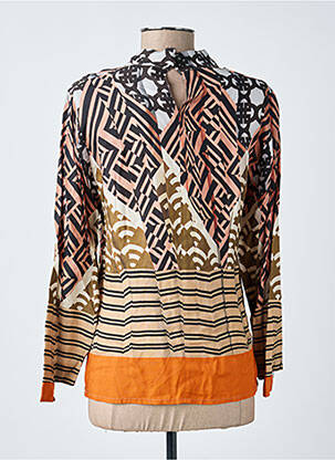 Blouse tissage popeline manches longues rose MERI & ESCA femme