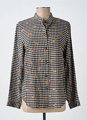 Chemisier coupe cintrée manches longues noir MERI & ESCA femme