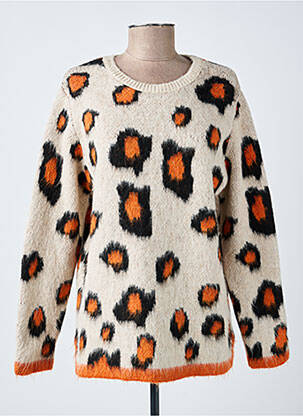 Pull coupe cintrée manches longues orange MERI & ESCA femme