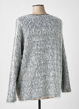 Pull tissage chiné manches longues gris MERI & ESCA femme