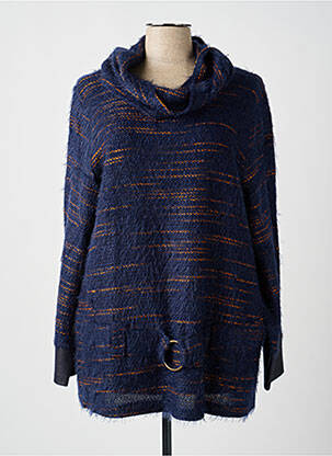 Pull coupe cintrée manches longues bleu MERI & ESCA femme